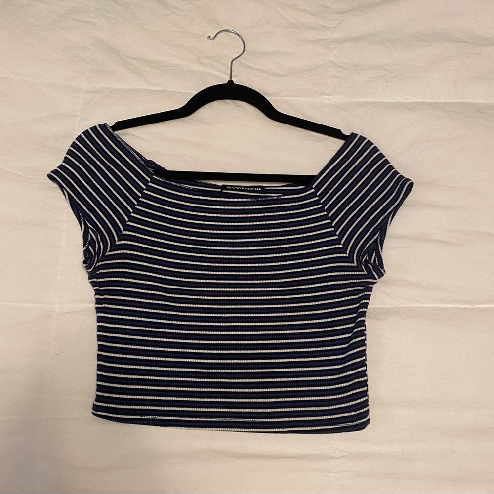 Brandy Melville striped crop top
